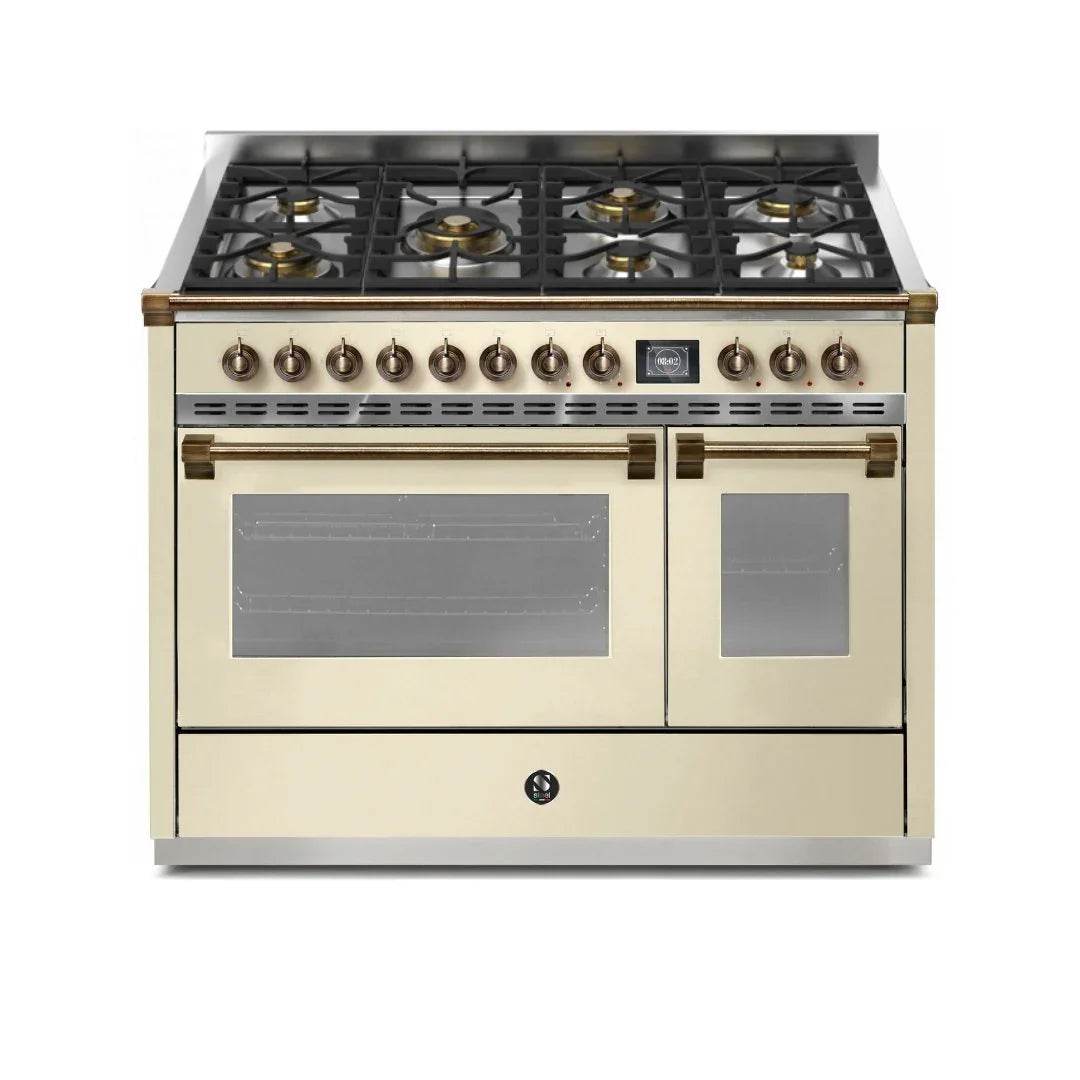 STEEL Cucine Ascot 120 cm - 7 Burners - Gas Fuel - Carvers Interiors - Cookers and Bathroom Showroom Wolverhampton