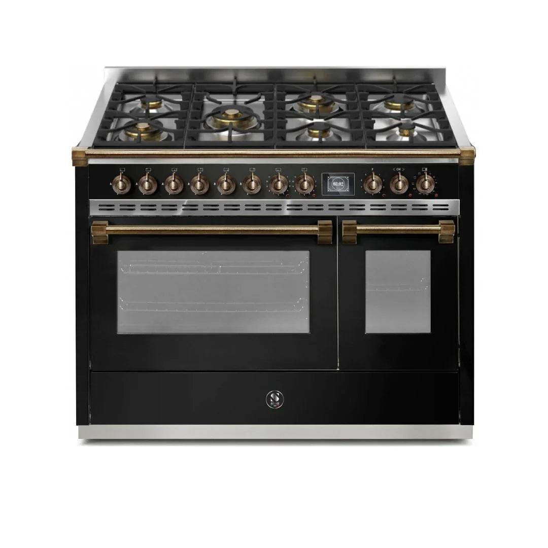 STEEL Cucine Ascot 120 cm - 7 Burners - Gas Fuel - Carvers Interiors - Cookers and Bathroom Showroom Wolverhampton