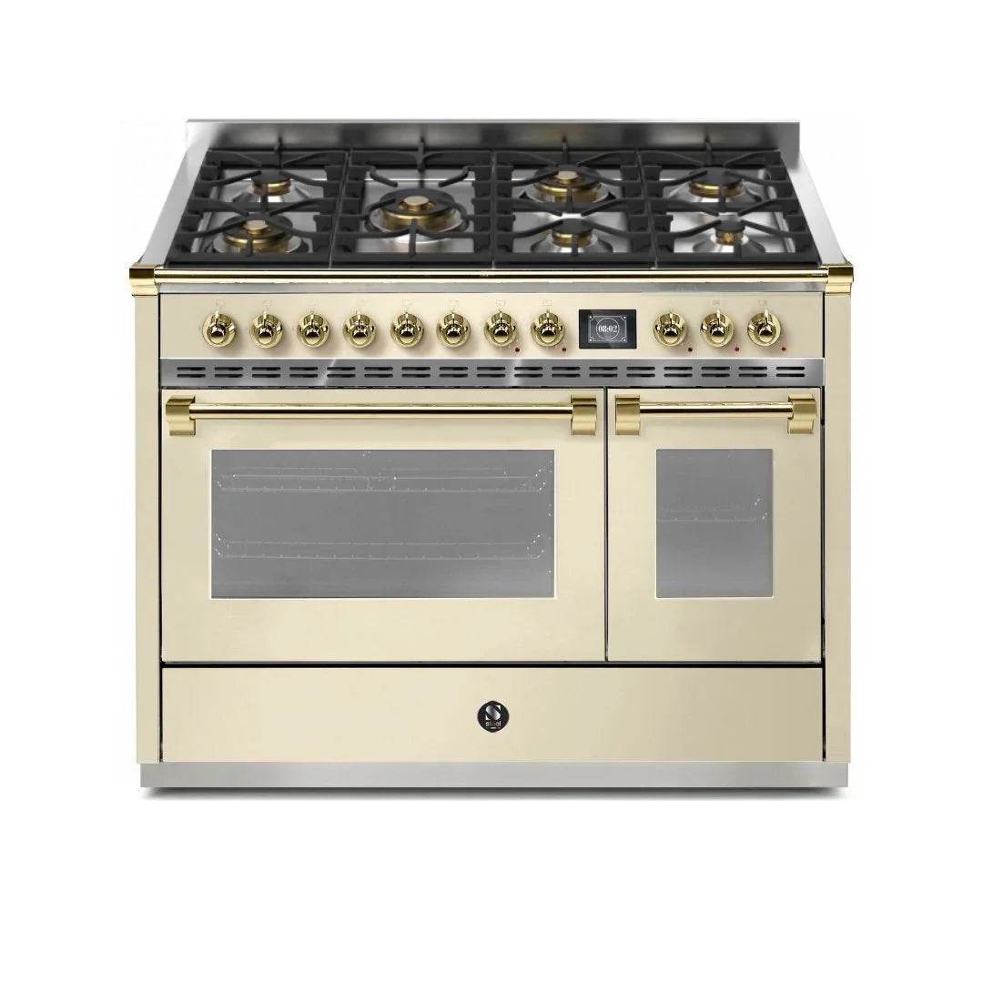 STEEL Cucine Ascot 120 cm - 7 Burners - Gas Fuel - Carvers Interiors - Cookers and Bathroom Showroom Wolverhampton