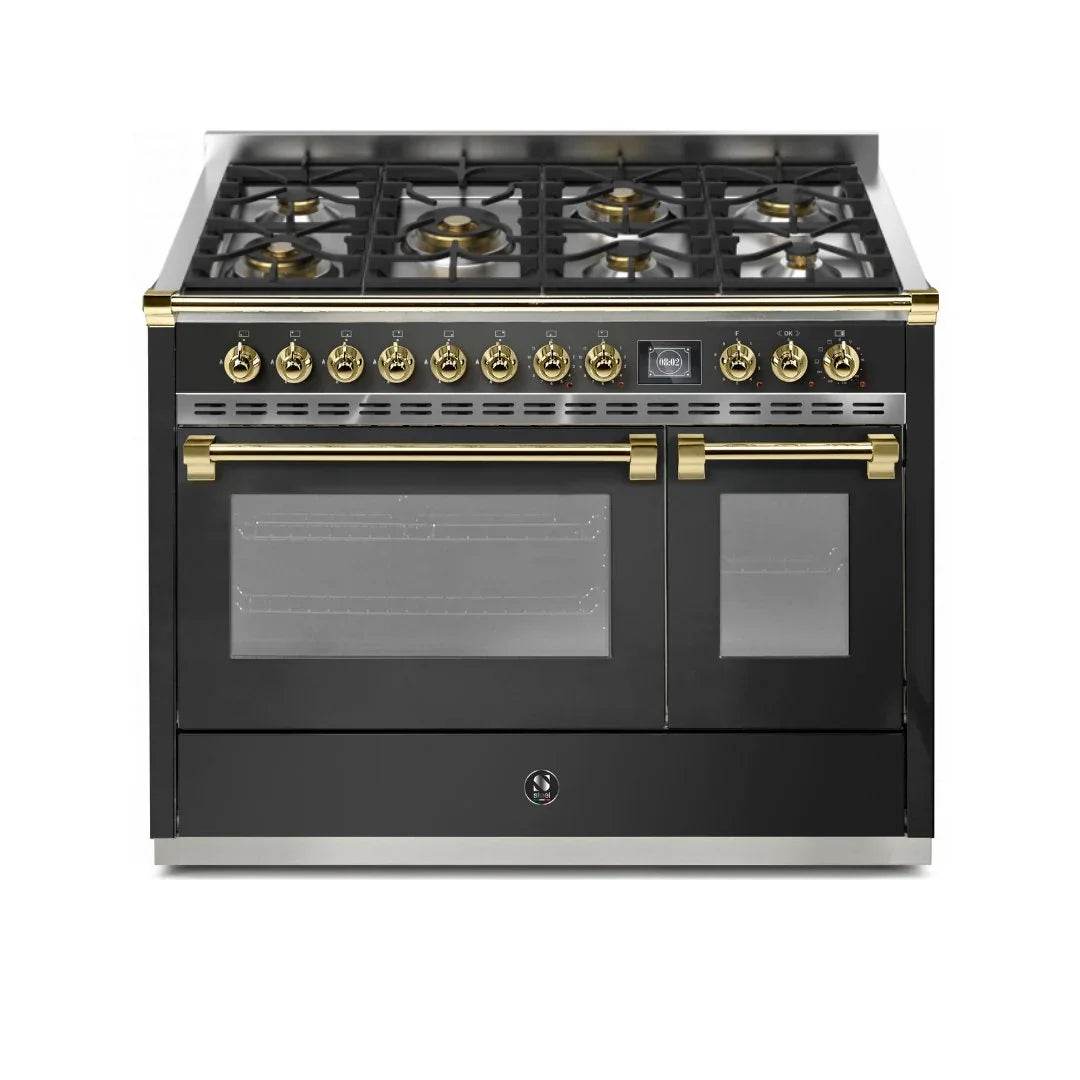 STEEL Cucine Ascot 120 cm - 7 Burners - Gas Fuel - Carvers Interiors - Cookers and Bathroom Showroom Wolverhampton
