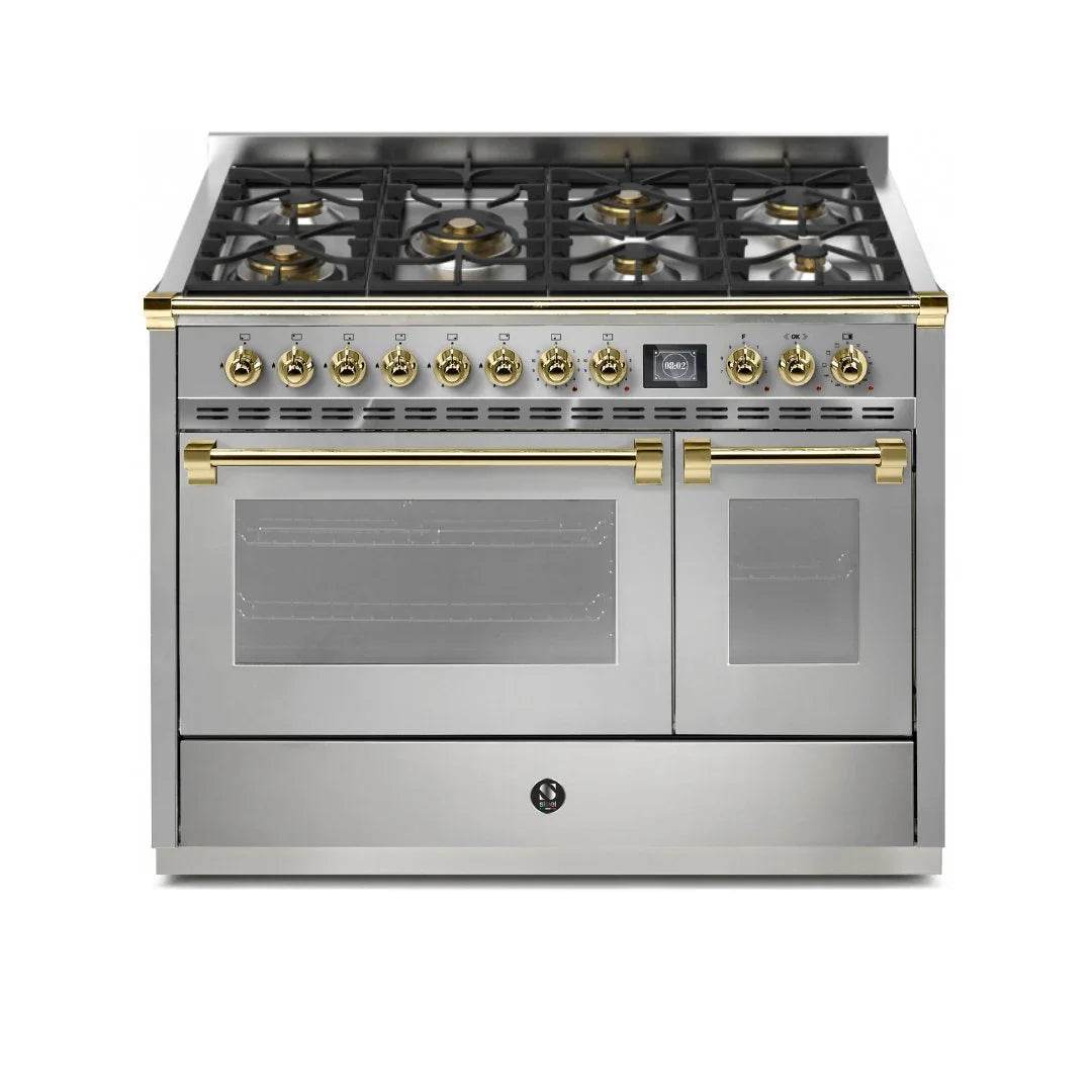 STEEL Cucine Ascot 120 cm - 7 Burners - Gas Fuel - Carvers Interiors - Cookers and Bathroom Showroom Wolverhampton