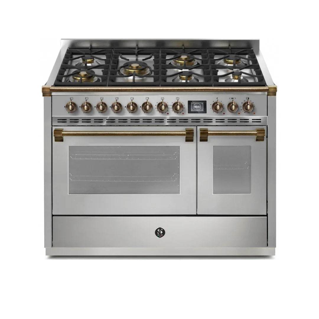 STEEL Cucine Ascot 120 cm - 7 Burners - Gas Fuel - Carvers Interiors - Cookers and Bathroom Showroom Wolverhampton