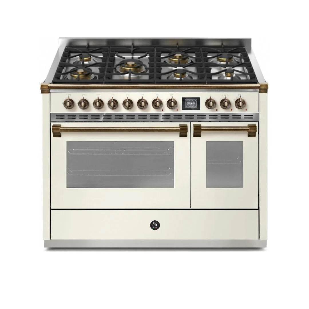 STEEL Cucine Ascot 120 cm - 7 Burners - Gas Fuel - Carvers Interiors - Cookers and Bathroom Showroom Wolverhampton