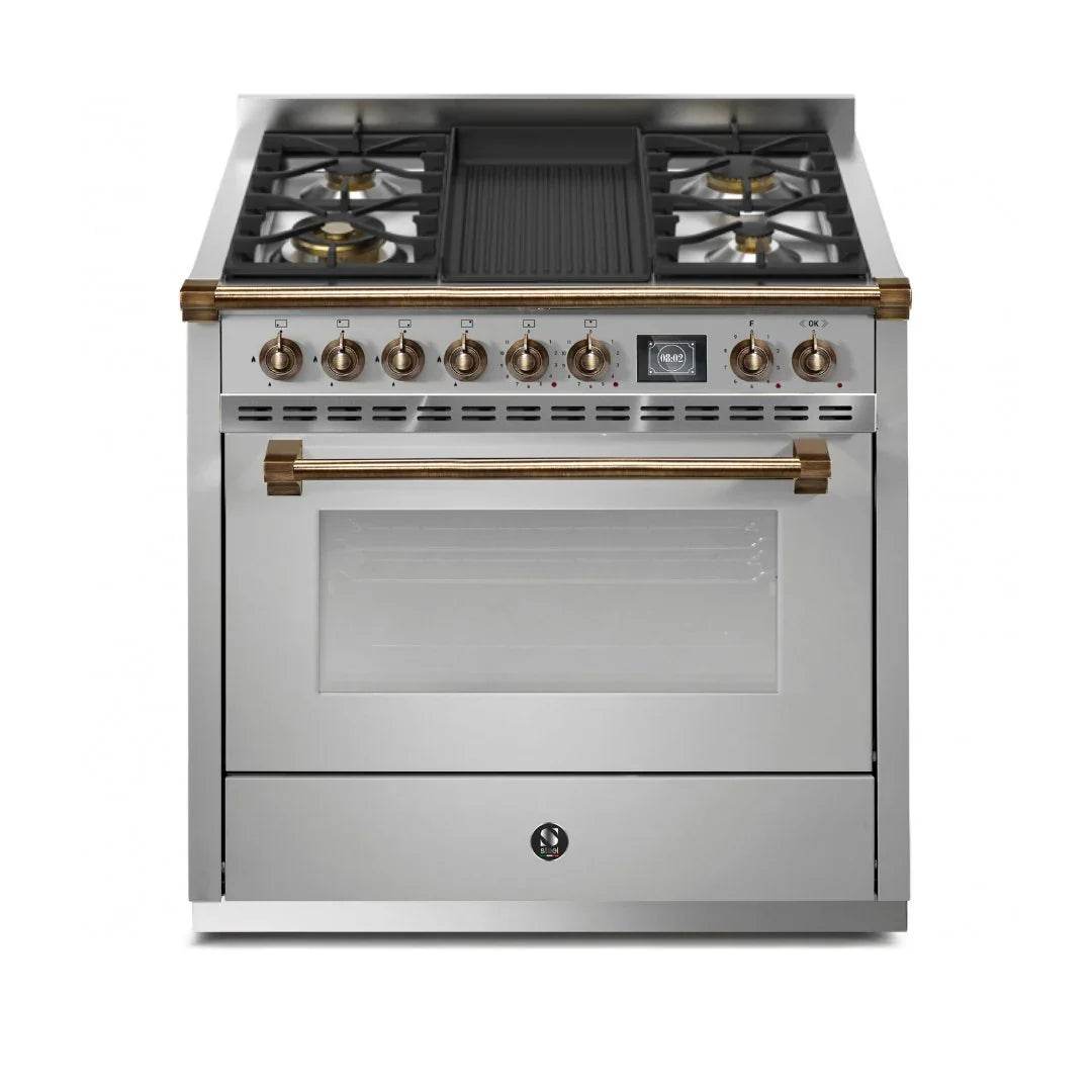 STEEL Cucine Ascot 90 cm - Mixed Hobs - Carvers Interiors - Cookers and Bathroom Showroom Wolverhampton