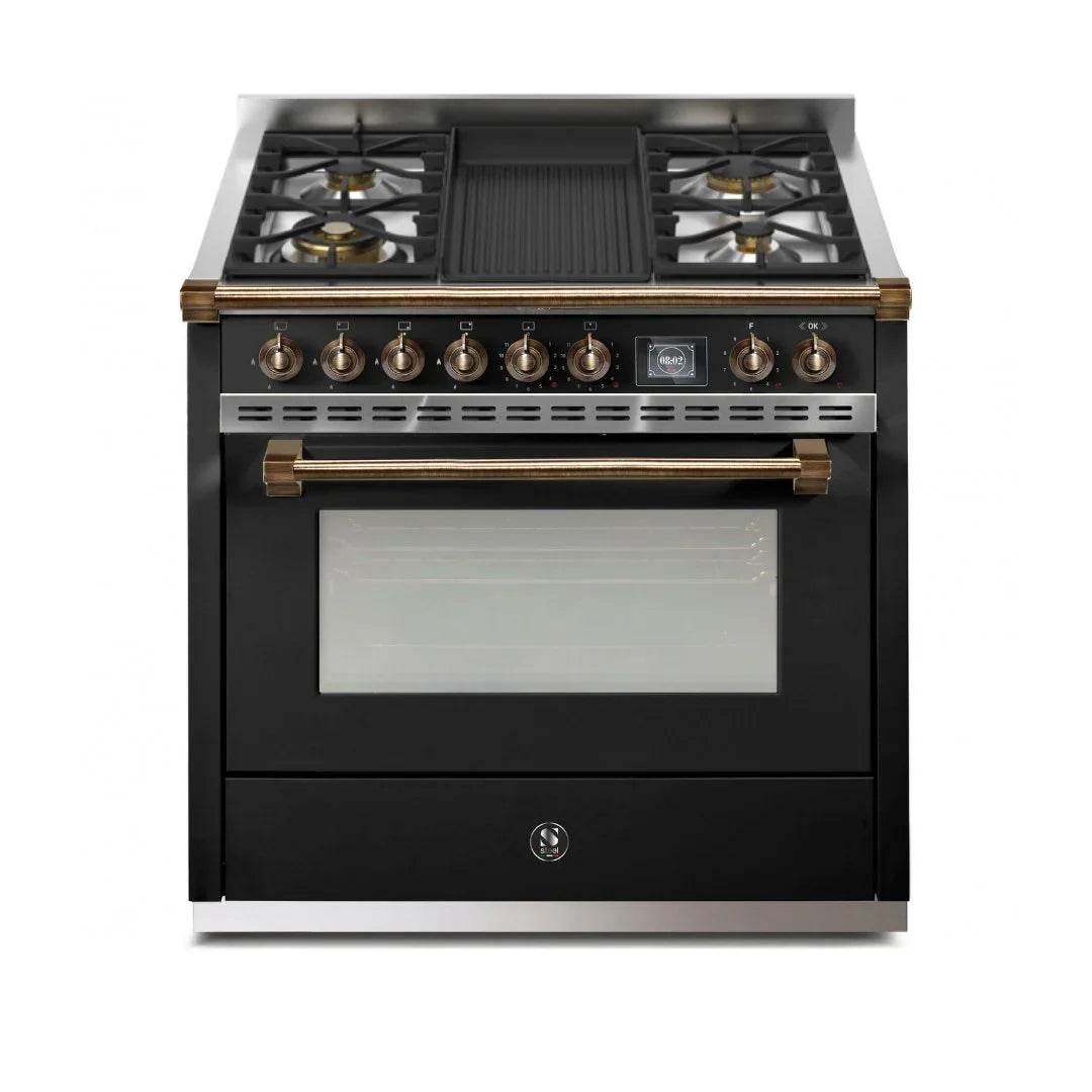 STEEL Cucine Ascot 90 cm - Mixed Hobs - Carvers Interiors - Cookers and Bathroom Showroom Wolverhampton