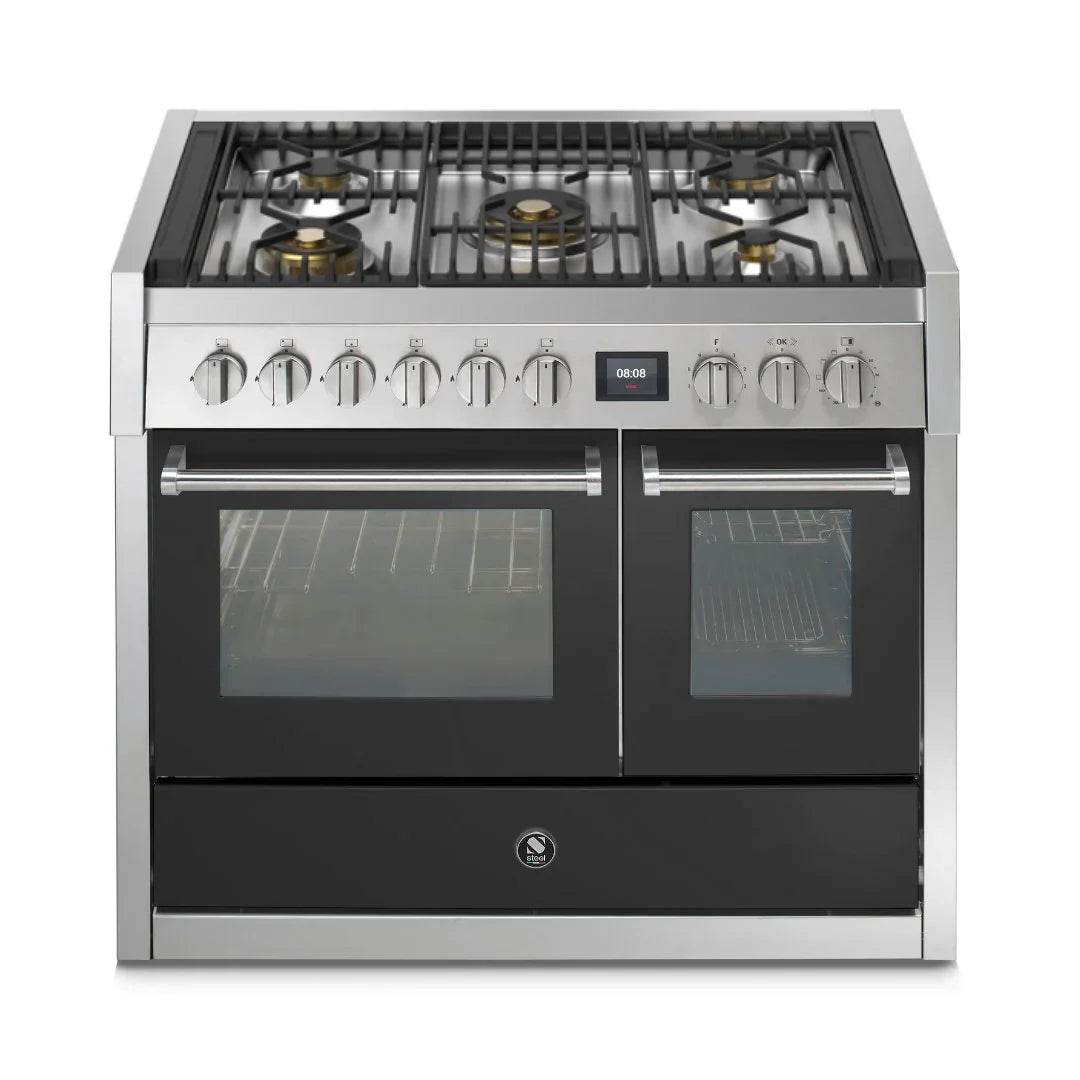 STEEL Cucine Genesi 100 cm - Double Oven - Carvers Interiors - Cookers and Bathroom Showroom Wolverhampton