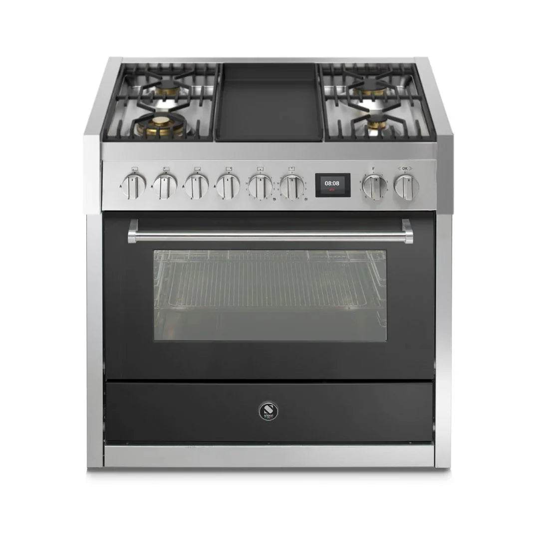 STEEL Cucine Genesi 90 cm - Carvers Interiors - Cookers and Bathroom Showroom Wolverhampton